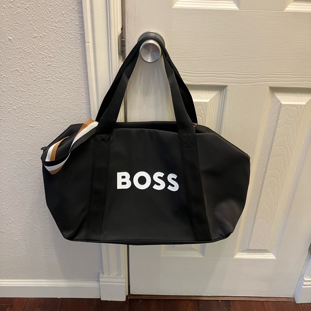 HUGO BOSS perfume duffel tote bag